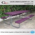 2.5 meters steel outdoor picnic table & bench